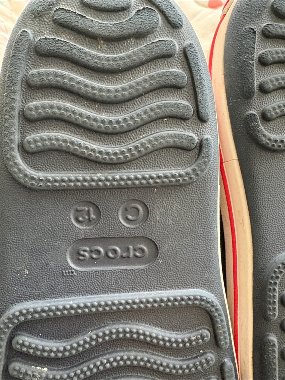 CROCS Kids Red and Blue velco cruiser size12 Sandals - Picture 5 of 5